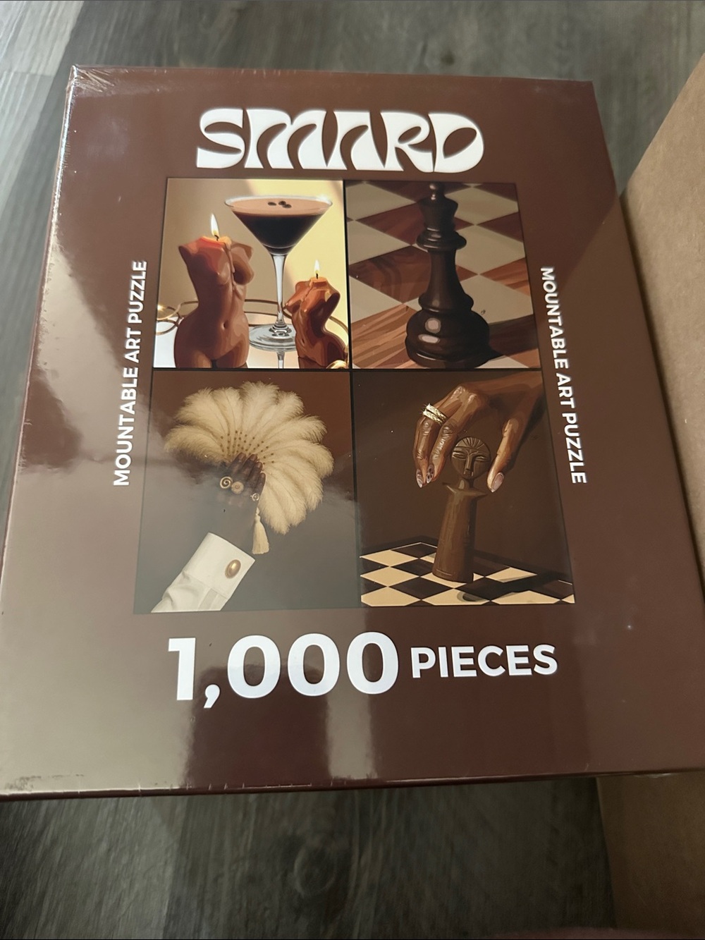 SMARD 1,000-Piece BROWN COLLAGE Art Puzzle - Brown